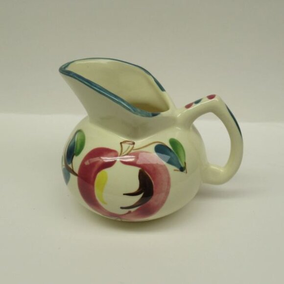 Purinton Pottery Slip Ware OPEN APPLE 4 1/2 Inch High Milk Pitcher - Picture 1 of 4
